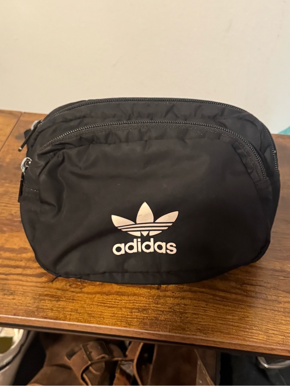 Adidas  Black Trefoil Belt Bag